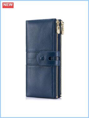 Soft Leather RFID Blocking Bifold Wallet Large Capacity Credit Card Holder